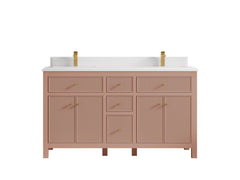 Sonoma 60 in W x 22 in D Free Standing Reeded Double Sink Bathroom Vanity - photo 27