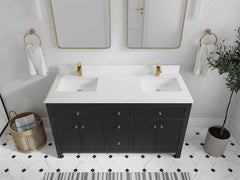 Sonoma 60 in W x 22 in D Free Standing Reeded Double Sink Bathroom Vanity - photo 27
