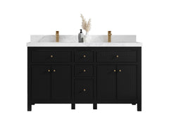 Sonoma 60 in W x 22 in D Free Standing Reeded Double Sink Bathroom Vanity - photo 1