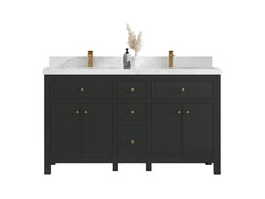 Sonoma 60 in W x 22 in D Free Standing Reeded Double Sink Bathroom Vanity - photo 1