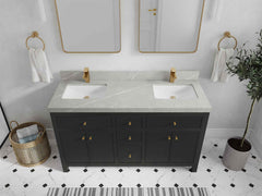 Sonoma 60 in W x 22 in D Free Standing Reeded Double Sink Bathroom Vanity - photo 29