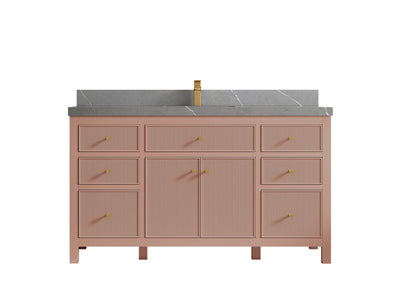 Sonoma 60 in W x 22 in D Free Standing Reeded Single Sink Bathroom Vanity - Willow Bath and Vanity