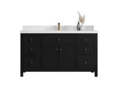 Sonoma 60 in W x 22 in D Free Standing Reeded Single Sink Bathroom Vanity - photo 1