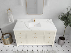 Sonoma 60 in W x 22 in D Free Standing Reeded Single Sink Bathroom Vanity - photo 22