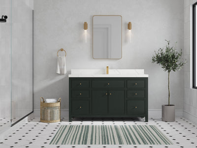 Sonoma 60 in W x 22 in D Free Standing Reeded Single Sink Bathroom Vanity - Willow Bath and Vanity
