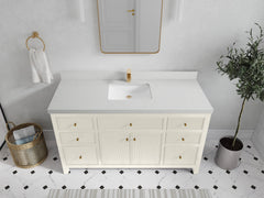 Sonoma 60 in W x 22 in D Free Standing Reeded Single Sink Bathroom Vanity - photo 20