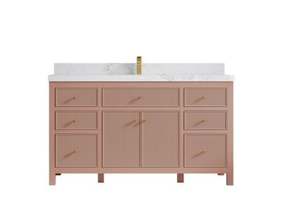 Sonoma 60 in W x 22 in D Free Standing Reeded Single Sink Bathroom Vanity - Willow Bath and Vanity