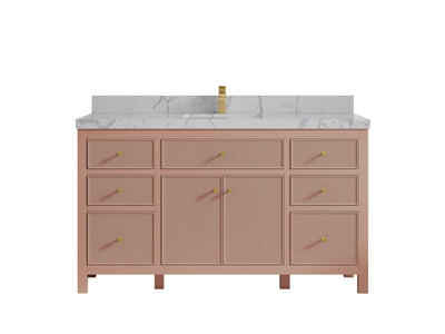 Sonoma 60 in W x 22 in D Free Standing Reeded Single Sink Bathroom Vanity - Willow Bath and Vanity