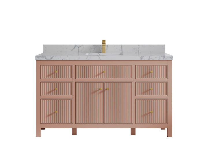 Sonoma 60 in W x 22 in D Free Standing Reeded Single Sink Bathroom Vanity - photo 57