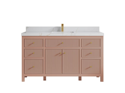 Sonoma 60 in W x 22 in D Free Standing Reeded Single Sink Bathroom Vanity - Willow Bath and Vanity