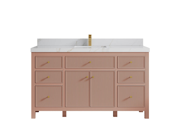 Sonoma 60 in W x 22 in D Free Standing Reeded Single Sink Bathroom Vanity - photo 21