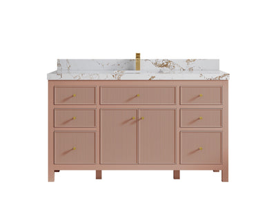 Sonoma 60 in W x 22 in D Free Standing Reeded Single Sink Bathroom Vanity - Willow Bath and Vanity