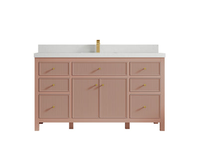 Sonoma 60 in W x 22 in D Free Standing Reeded Single Sink Bathroom Vanity - Willow Bath and Vanity