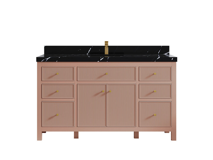 Sonoma 60 in W x 22 in D Free Standing Reeded Single Sink Bathroom Vanity - photo 9