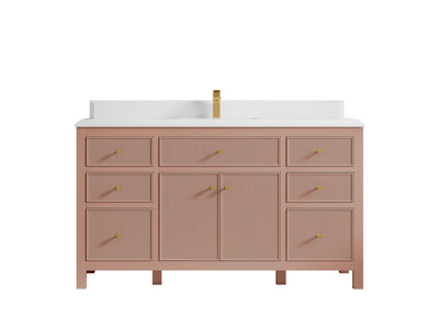Sonoma 60 in W x 22 in D Free Standing Reeded Single Sink Bathroom Vanity - Willow Bath and Vanity
