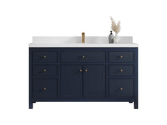Sonoma 60 in W x 22 in D Free Standing Reeded Single Sink Bathroom Vanity - photo 1