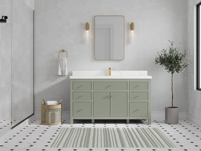Sonoma 60 in W x 22 in D Free Standing Reeded Single Sink Bathroom Vanity - Willow Bath and Vanity