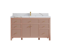 Sonoma 60 in W x 22 in D Free Standing Reeded Single Sink Bathroom Vanity - photo 12