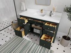 Sonoma 60 in W x 22 in D Free Standing Reeded Single Sink Bathroom Vanity - photo 3