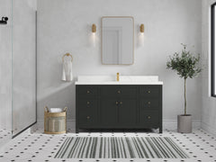 Sonoma 60 in W x 22 in D Free Standing Reeded Single Sink Bathroom Vanity - photo 4