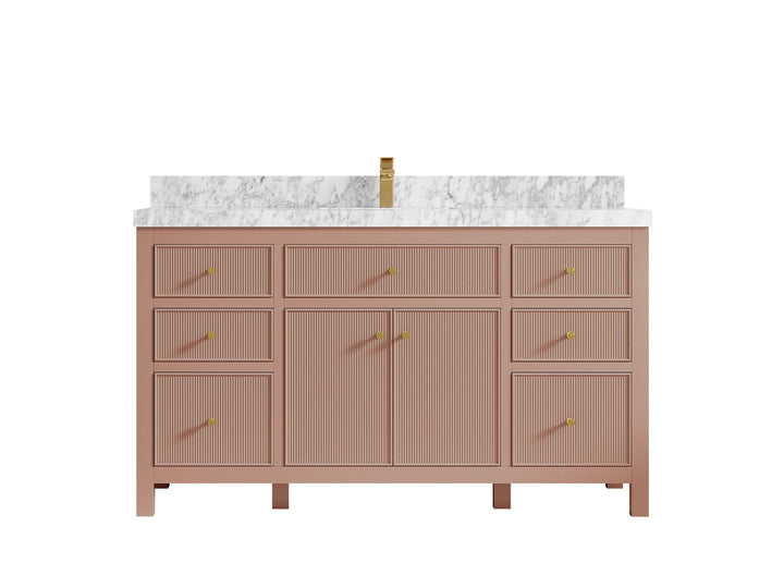 Sonoma 60 in W x 22 in D Free Standing Reeded Single Sink Bathroom Vanity - photo 24