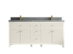 Sonoma 72 in W x 22 in D Free Standing Reeded Double Sink Bathroom Vanity - photo 32
