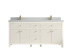 Sonoma 72 in W x 22 in D Free Standing Reeded Double Sink Bathroom Vanity - photo 20