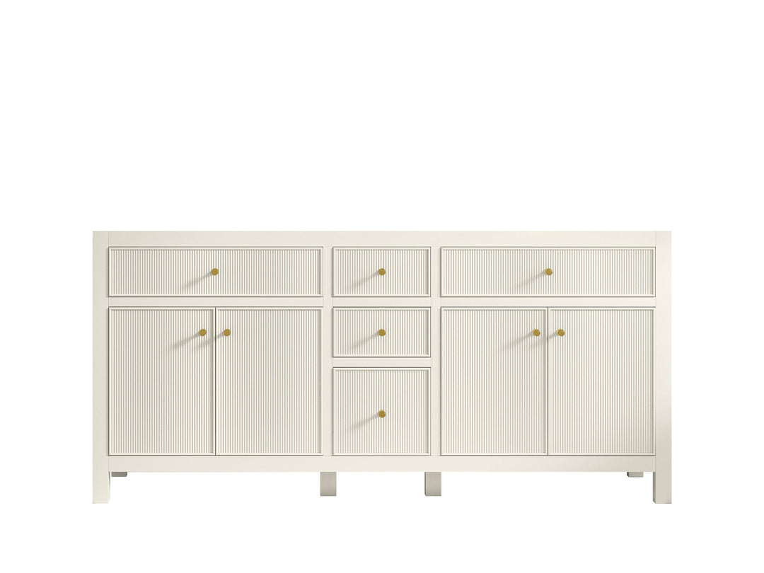 Sonoma 72 in W x 22 in D Free Standing Reeded Double Sink Bathroom Vanity - Willow Bath and Vanity