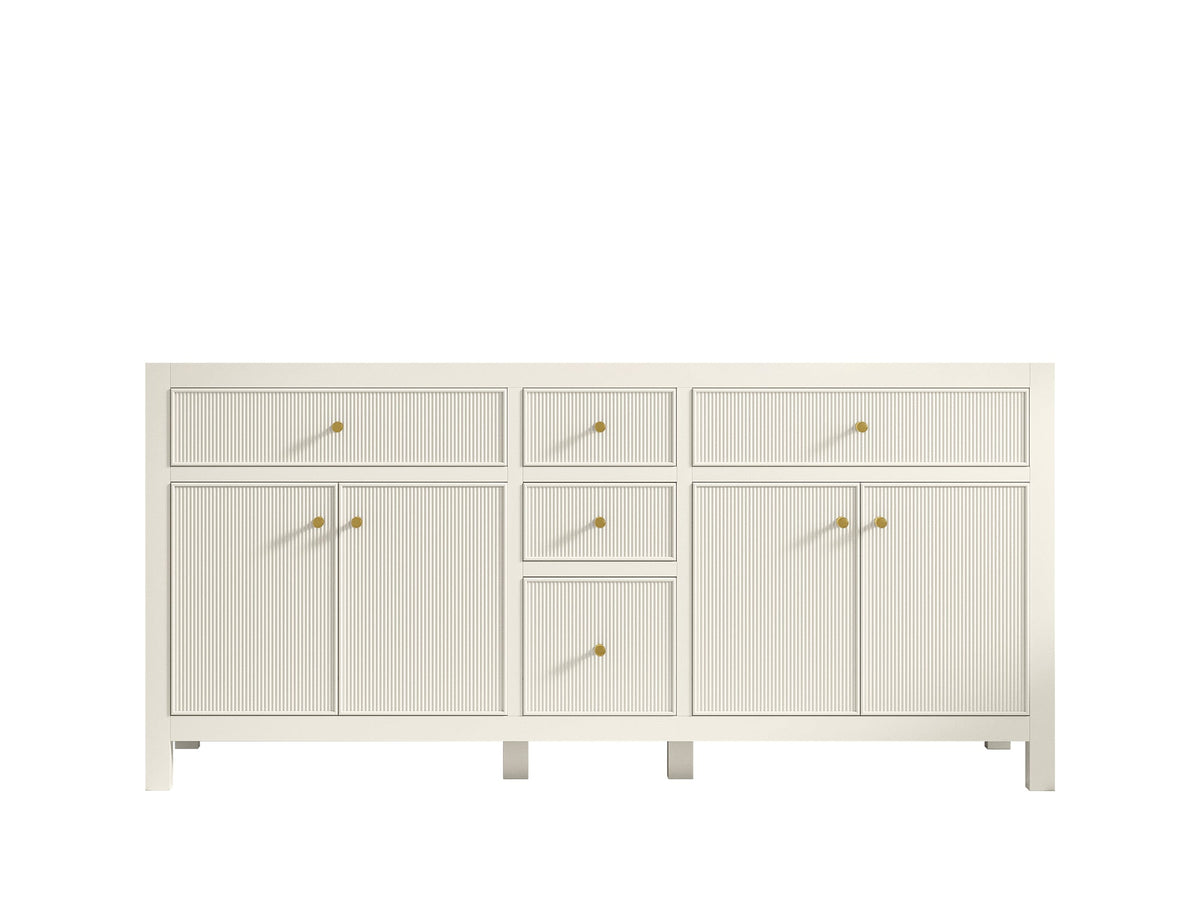 Sonoma 72 inch Alabaster cabinet only, closed front view without countertop