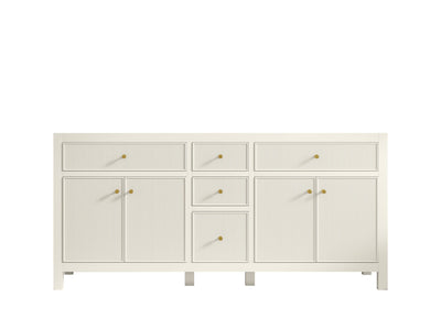 Sonoma 72 inch Alabaster cabinet only, closed front view without countertop