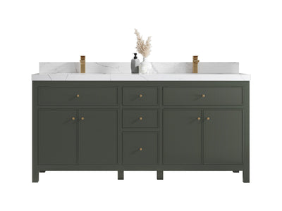 Sonoma 72 in W x 22 in D Free Standing Reeded Double Sink Bathroom Vanity - Willow Bath and Vanity