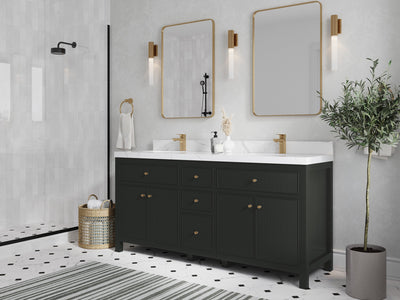 Sonoma 72 in W x 22 in D Free Standing Reeded Double Sink Bathroom Vanity - Willow Bath and Vanity