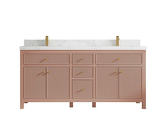 Sonoma 72 in W x 22 in D Free Standing Reeded Double Sink Bathroom Vanity - photo 15