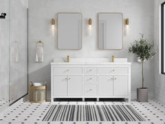 Sonoma 72 in W x 22 in D Free Standing Reeded Double Sink Bathroom Vanity - photo 4