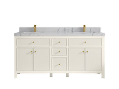 Sonoma 72 in W x 22 in D Free Standing Reeded Double Sink Bathroom Vanity - photo 40