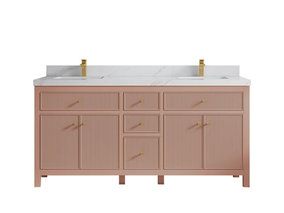 Sonoma 72 in W x 22 in D Free Standing Reeded Double Sink Bathroom Vanity - Willow Bath and Vanity