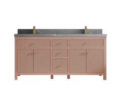Sonoma 72 in W x 22 in D Free Standing Reeded Double Sink Bathroom Vanity - photo 33