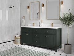 Sonoma 72 in W x 22 in D Free Standing Reeded Double Sink Bathroom Vanity - photo 2