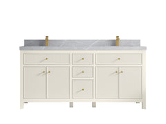 Sonoma 72 in W x 22 in D Free Standing Reeded Double Sink Bathroom Vanity - photo 30