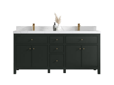 Sonoma 72 in W x 22 in D Free Standing Reeded Double Sink Bathroom Vanity - Willow Bath and Vanity