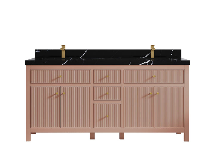 Sonoma 72 in W x 22 in D Free Standing Reeded Double Sink Bathroom Vanity - photo 9