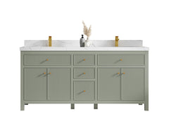 Sonoma 72 in W x 22 in D Free Standing Reeded Double Sink Bathroom Vanity - photo 1
