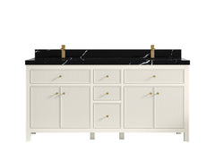Sonoma 72 in W x 22 in D Free Standing Reeded Double Sink Bathroom Vanity - photo 8