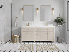 Sonoma 72 in W x 22 in D Free Standing Reeded Double Sink Bathroom Vanity - photo 4