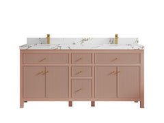 Sonoma 72 in W x 22 in D Free Standing Reeded Double Sink Bathroom Vanity - photo 35