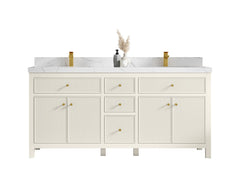 Sonoma 72 in W x 22 in D Free Standing Reeded Double Sink Bathroom Vanity - photo 1