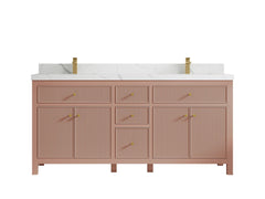 Sonoma 72 in W x 22 in D Free Standing Reeded Double Sink Bathroom Vanity - photo 13
