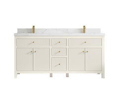 Sonoma 72 in W x 22 in D Free Standing Reeded Double Sink Bathroom Vanity - photo 14