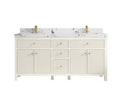Sonoma 72 in W x 22 in D Free Standing Reeded Double Sink Bathroom Vanity - photo 38
