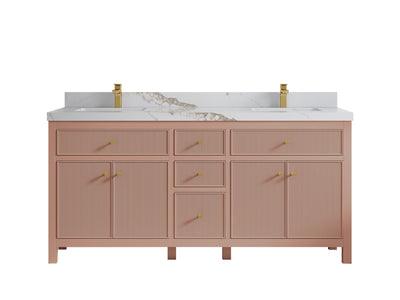 Sonoma 72 in W x 22 in D Free Standing Reeded Double Sink Bathroom Vanity - Willow Bath and Vanity